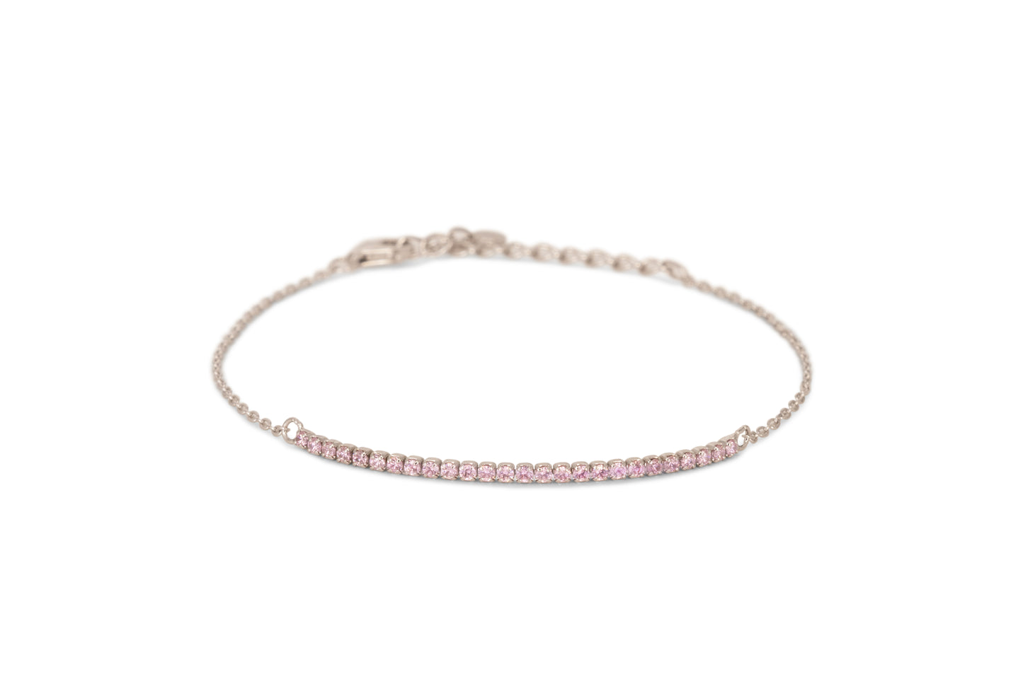 Bracciale Half Light Dilvdò Tennis 1.5mm Silver Pink