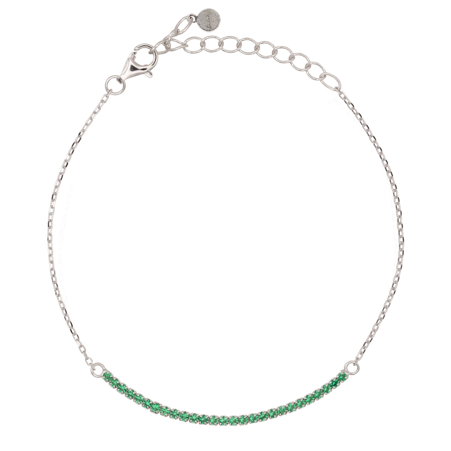 Bracciale Half Light Dilvdò Tennis 1.5mm Silver Green