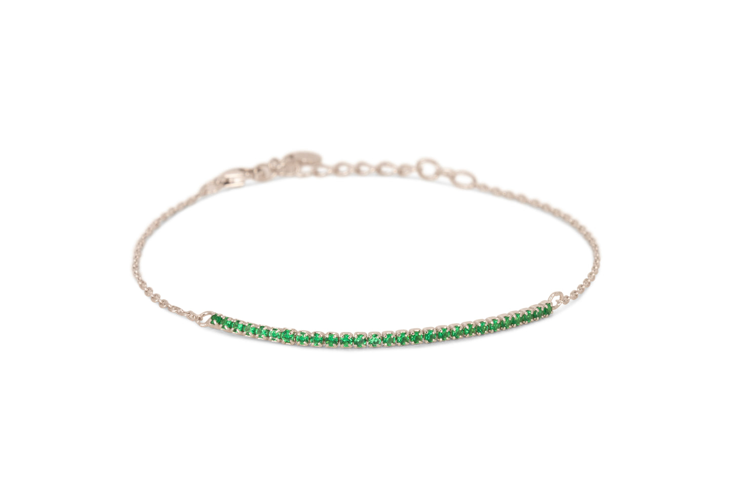 Bracciale Half Light Dilvdò Tennis 1.5mm Silver Green