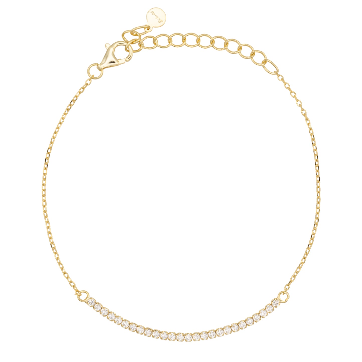 Bracciale Half Light Dilvdò Tennis 1.5mm Gold White