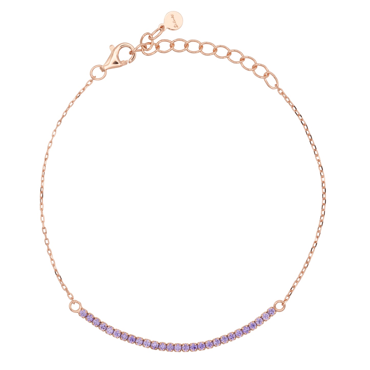 Bracciale Half Light Dilvdò Tennis 1.5mm Rosè Lavender