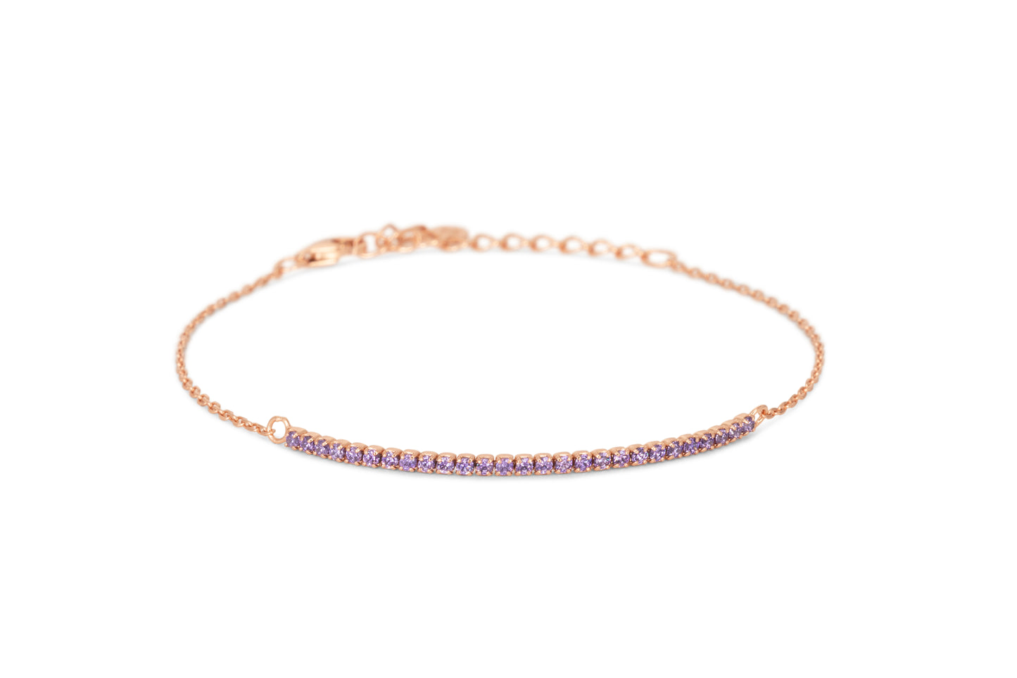 Bracciale Half Light Dilvdò Tennis 1.5mm Rosè Lavender