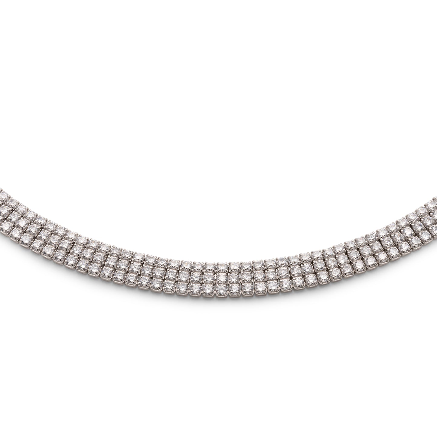 Chocker Dilvdò Triple Tennis Silver White