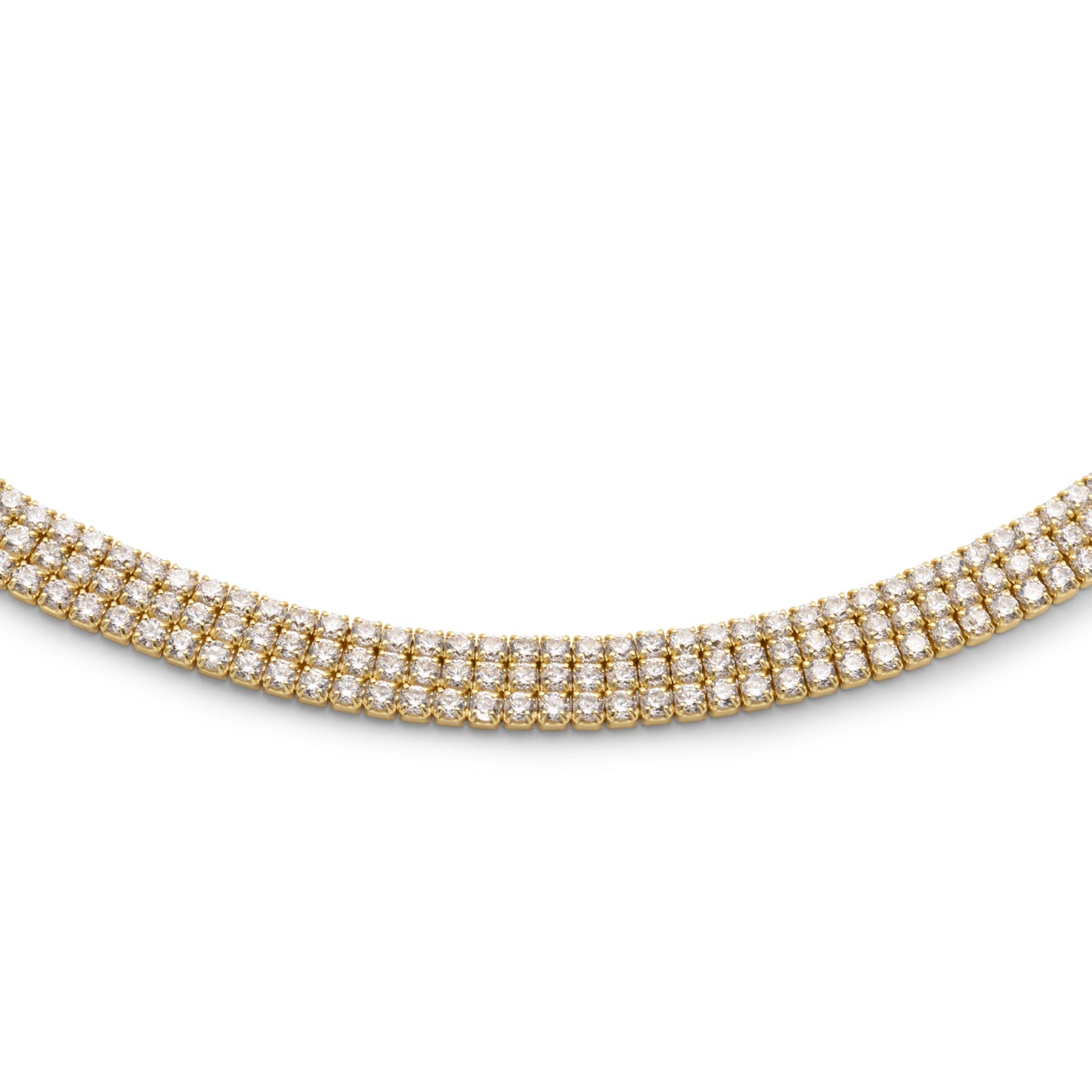 Chocker Dilvdò Triple Tennis Gold White