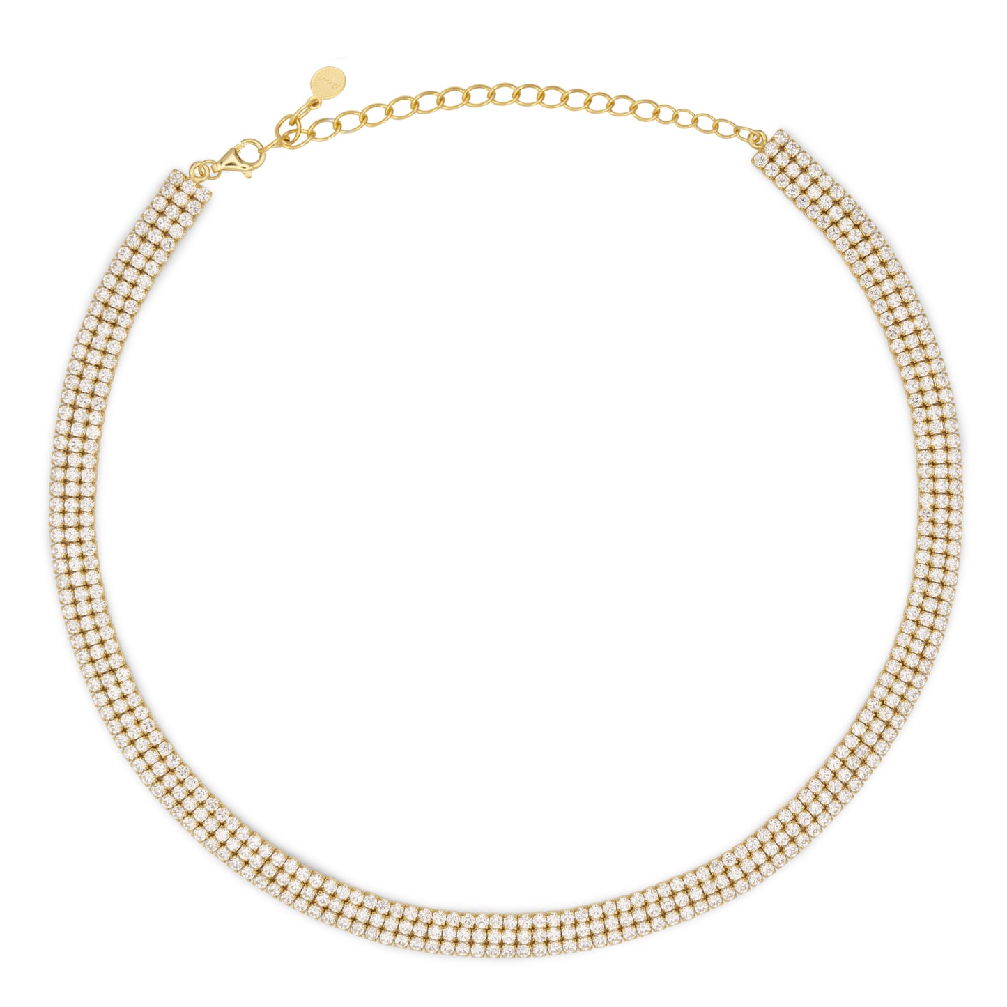 Chocker Dilvdò Triple Tennis Gold White
