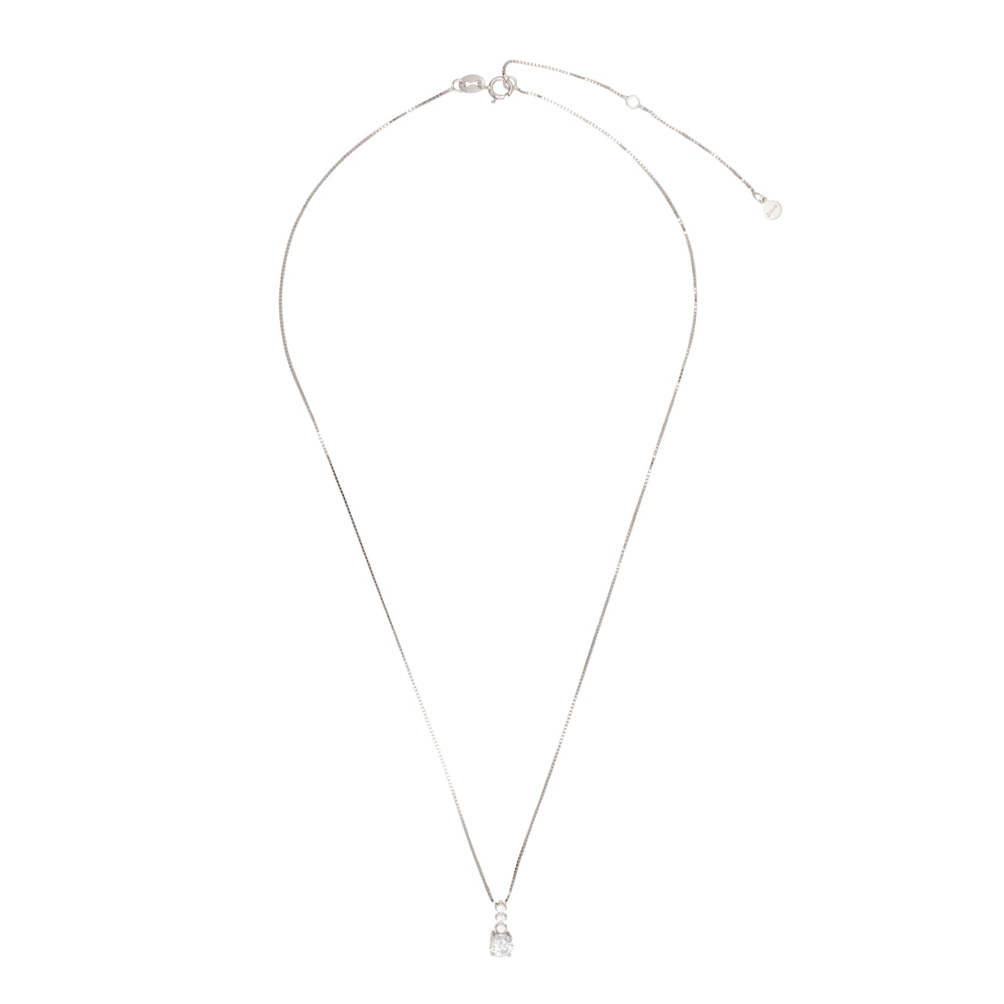 Pendant Necklace Dilvdò Point Light Silver White