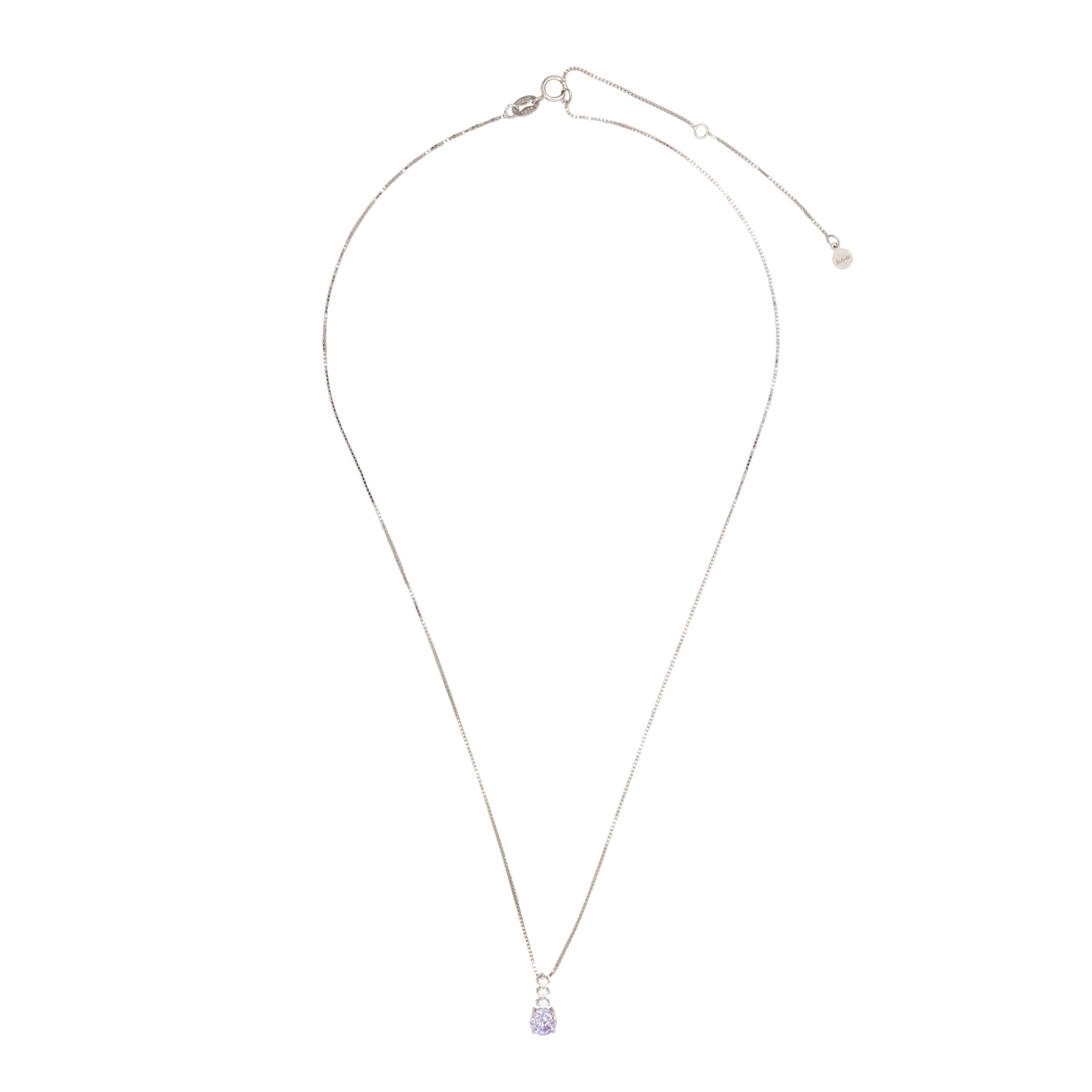 Pendant Necklace Dilvdò Point Light Silver Lavender