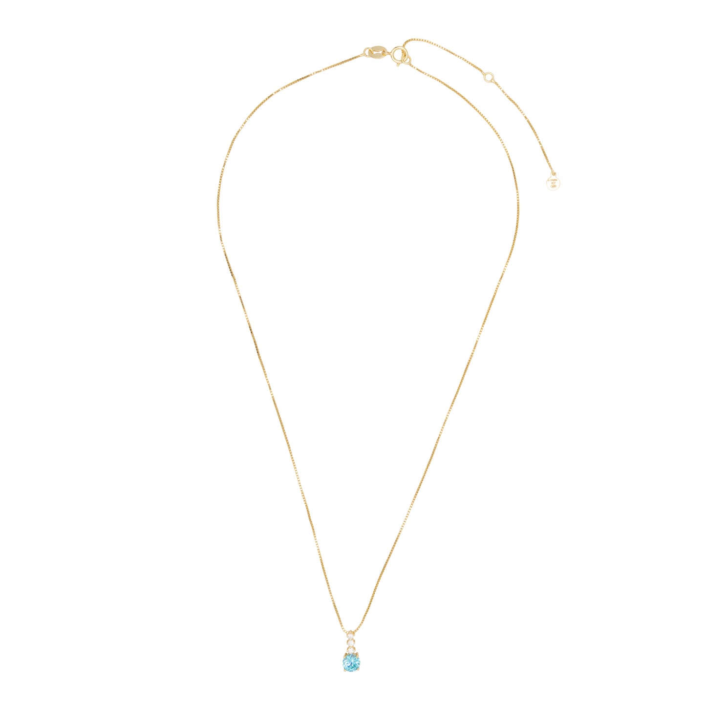 Pendant Necklace Dilvdò Point Light Gold Turquoise