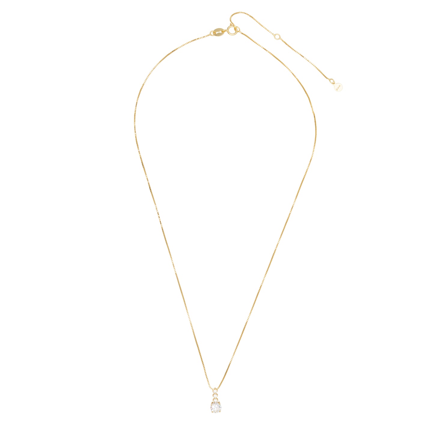 Pendant Necklace Dilvdò Point Light Gold White