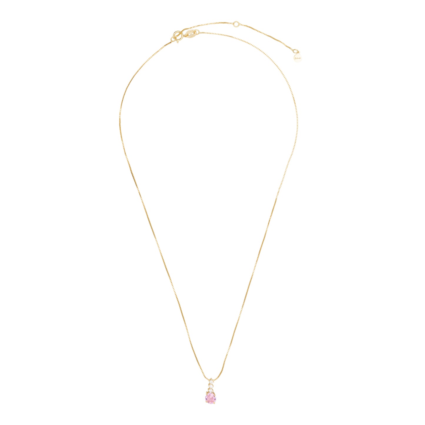 Pendant Necklace Dilvdò Point Light Gold Pink