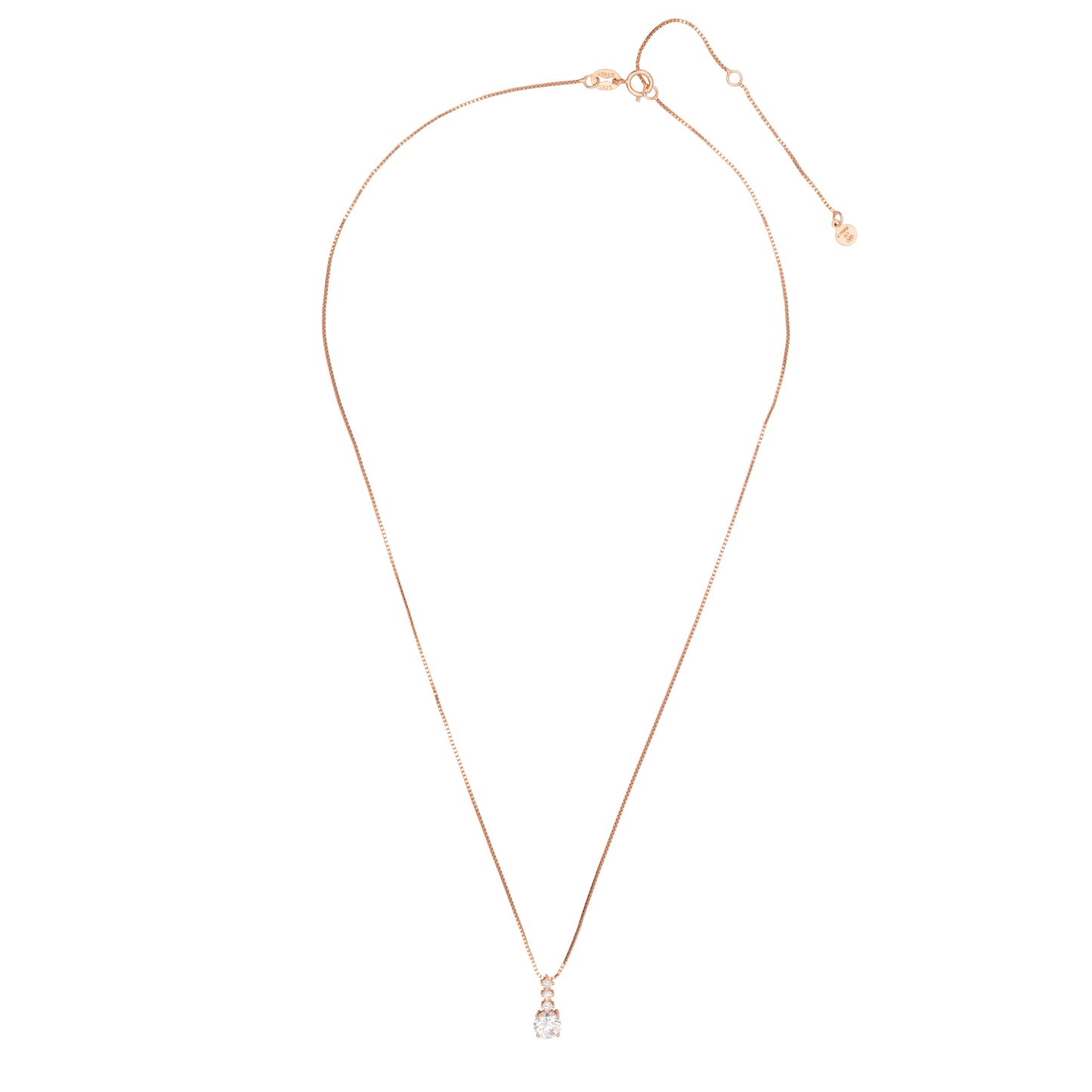 Pendant Necklace Dilvdò Point Light Rosè White