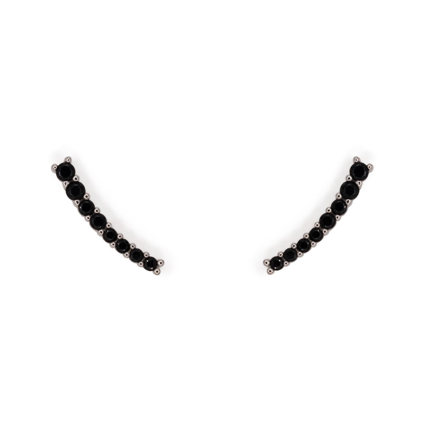 Light Curve Earrings Dilvdò Silver Black