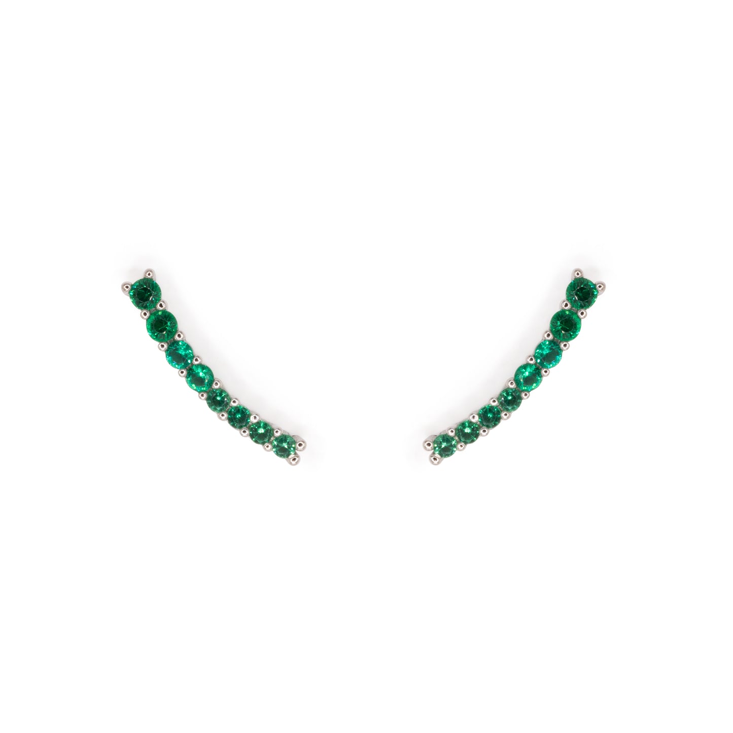 Light Curve Earrings Dilvdò Silver Green