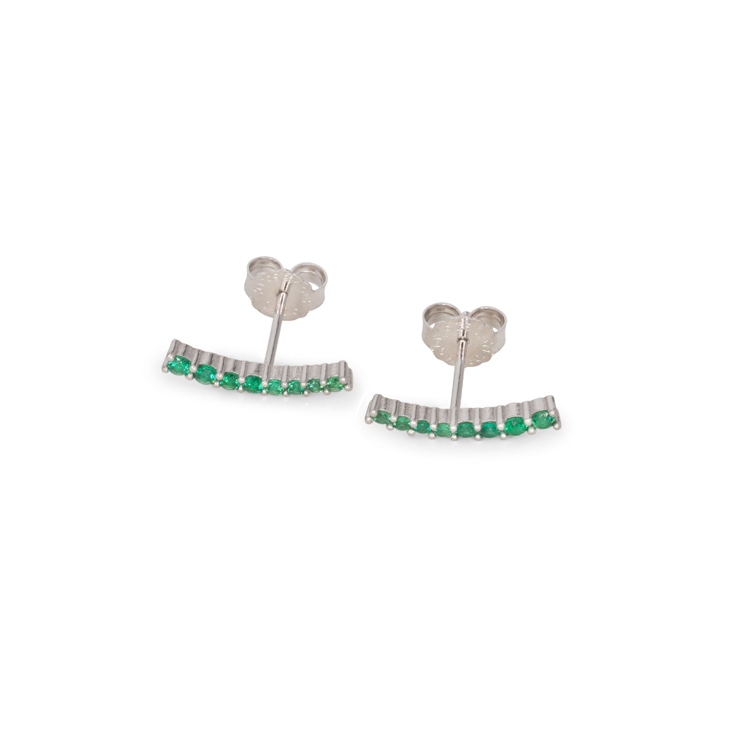 Light Curve Earrings Dilvdò Silver Green