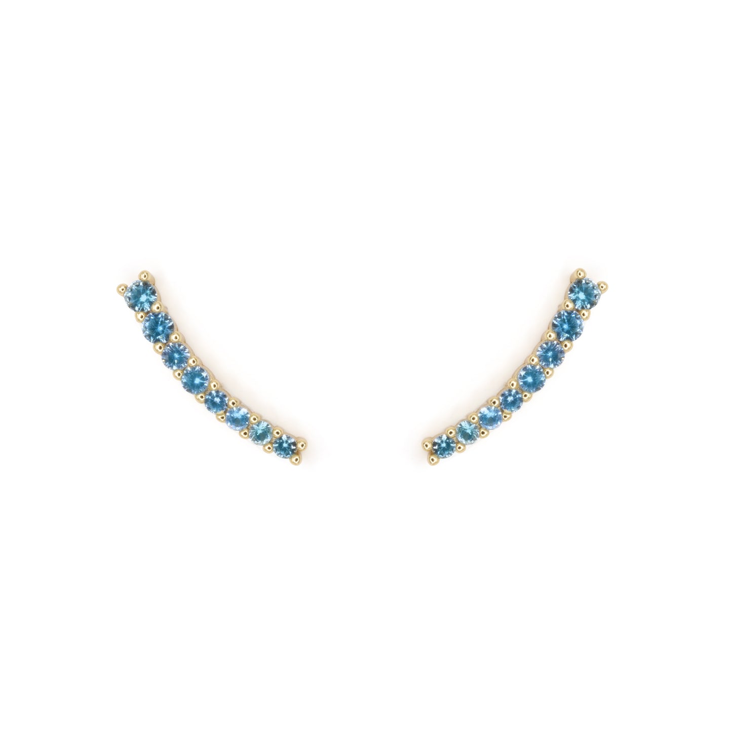 Light Curve Earrings Dilvdò Gold Turquoise