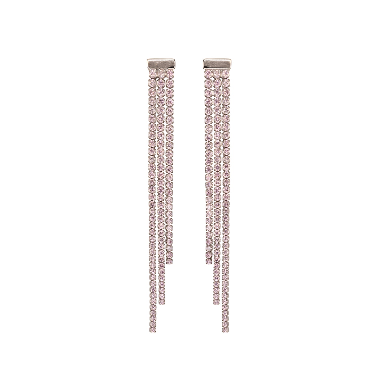 Pendant Earrings Dilvdò Silver Pink
