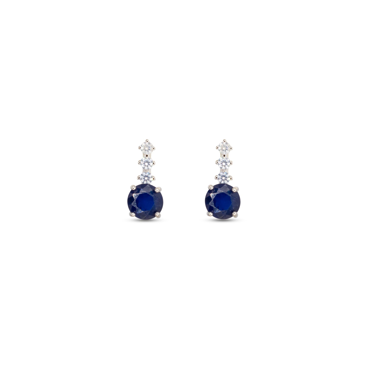 Drop Stud Earrings Dilvdò Silver Blue