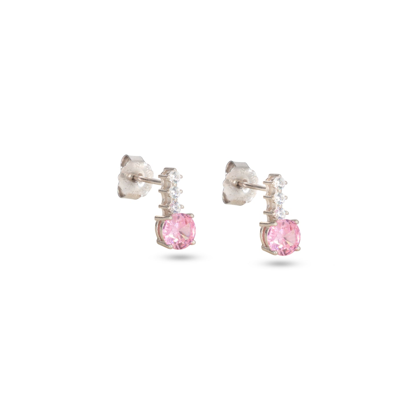 Drop Stud Earrings Dilvdò Silver Pink