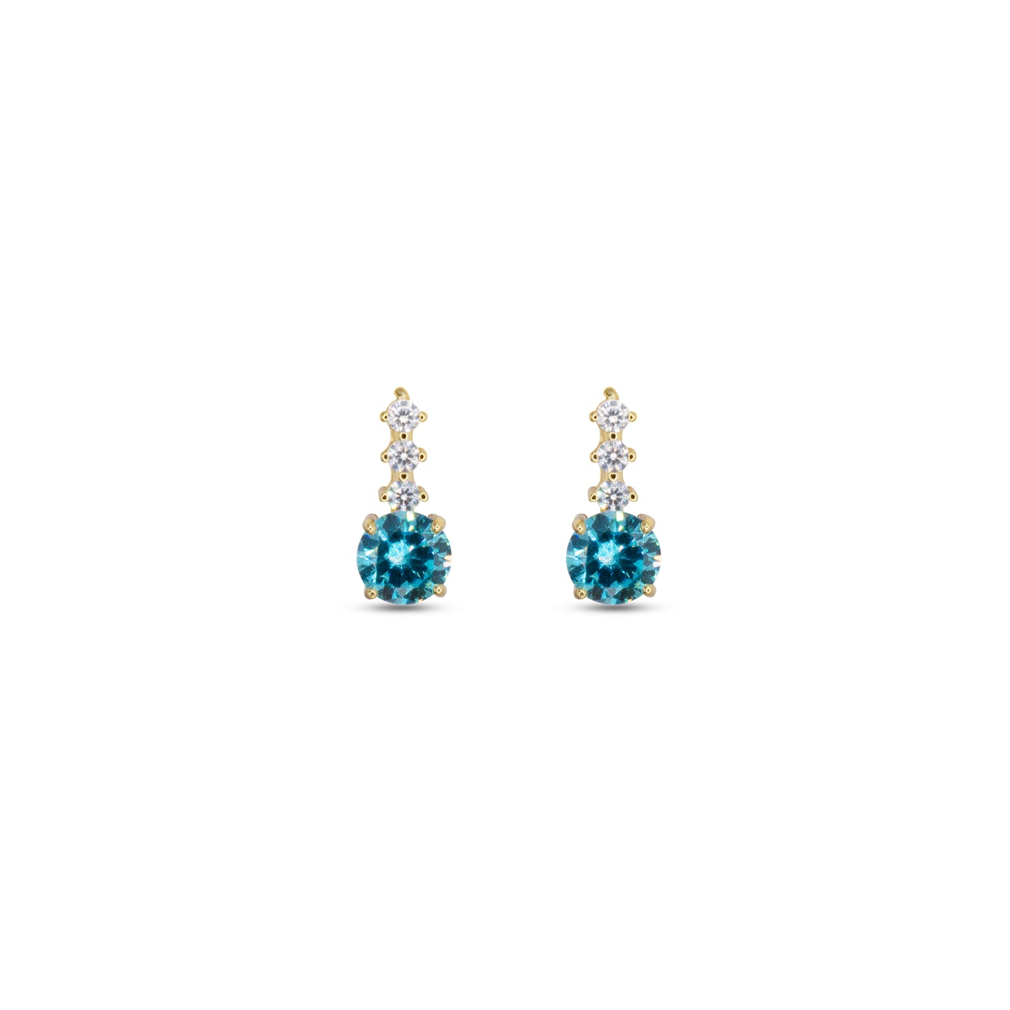 Drop Stud Earrings Dilvdò Gold Turquoise