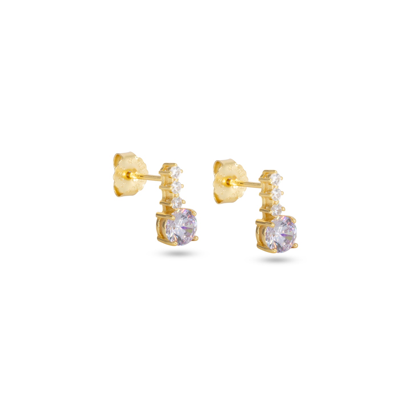 Drop Stud Earrings Dilvdò Gold Lavender
