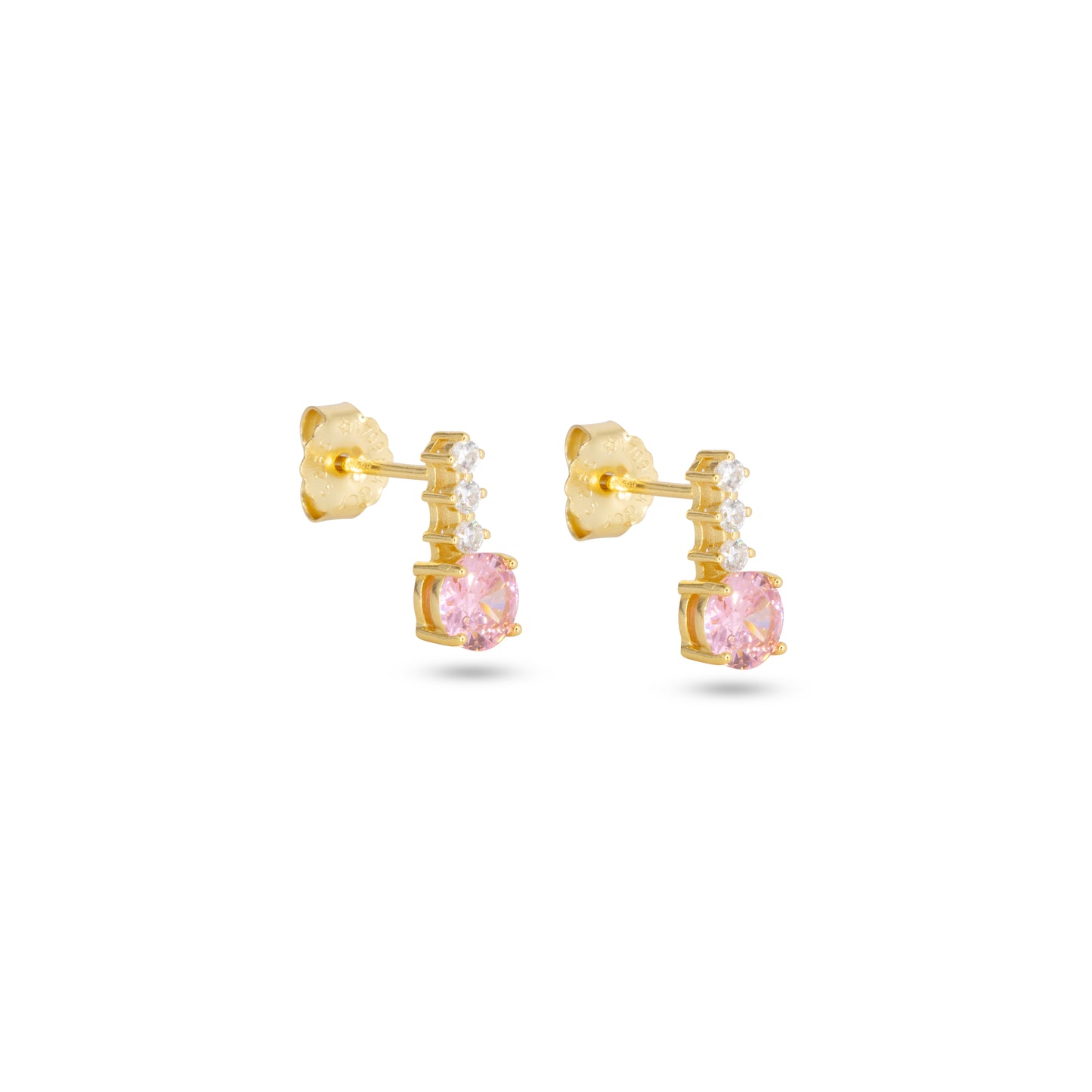 Drop Stud Earrings Dilvdò Gold Pink