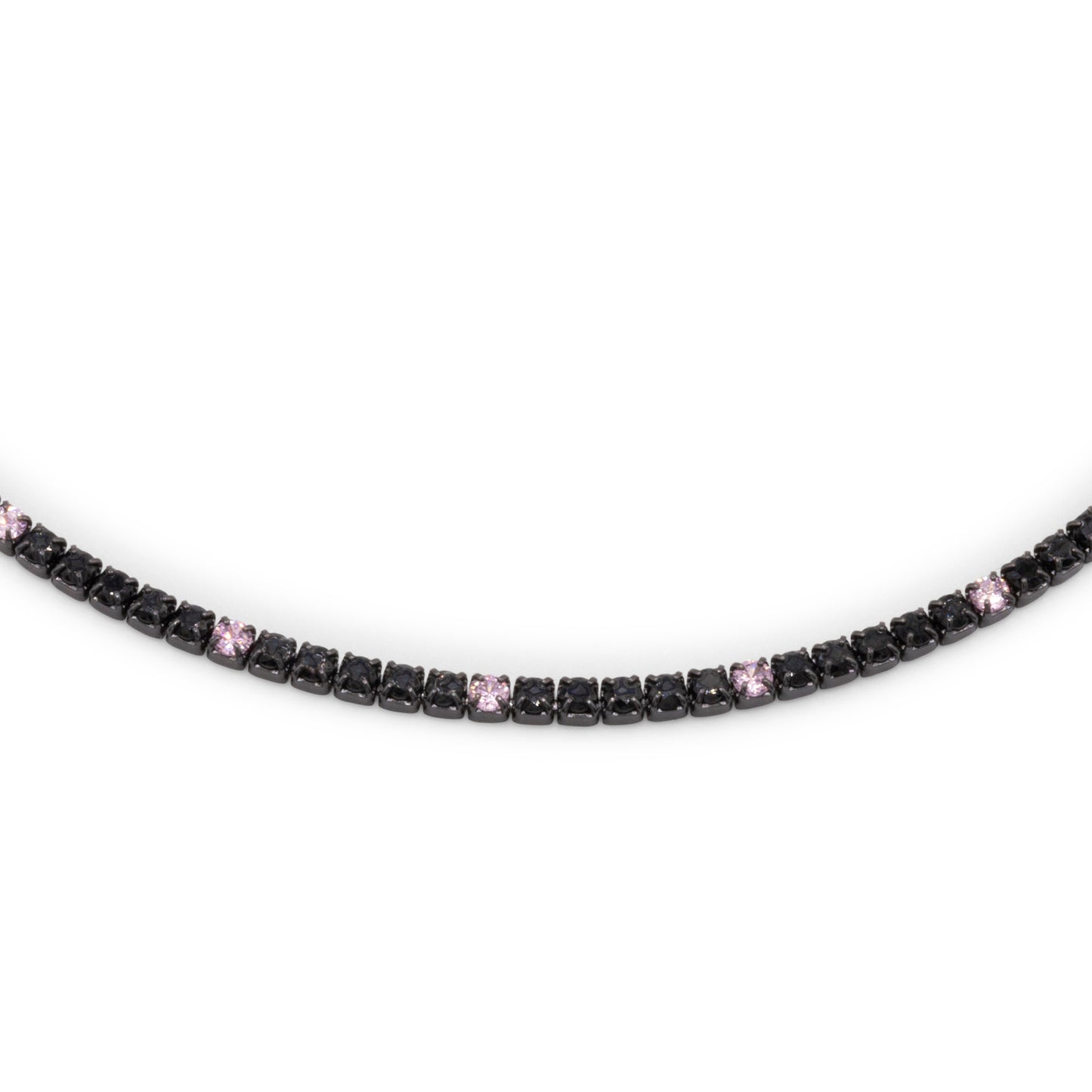 Chocker Dilvdò Tennis Black Black & Pink