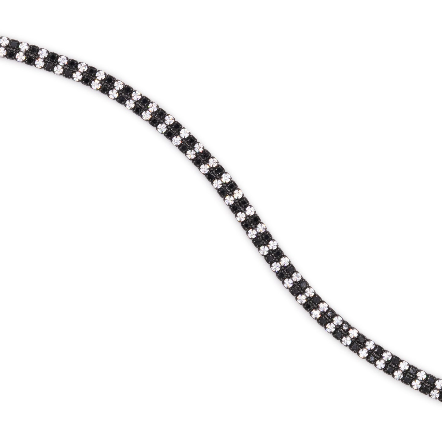 Bracciale Dilvdò Double Tennis Black Black & White