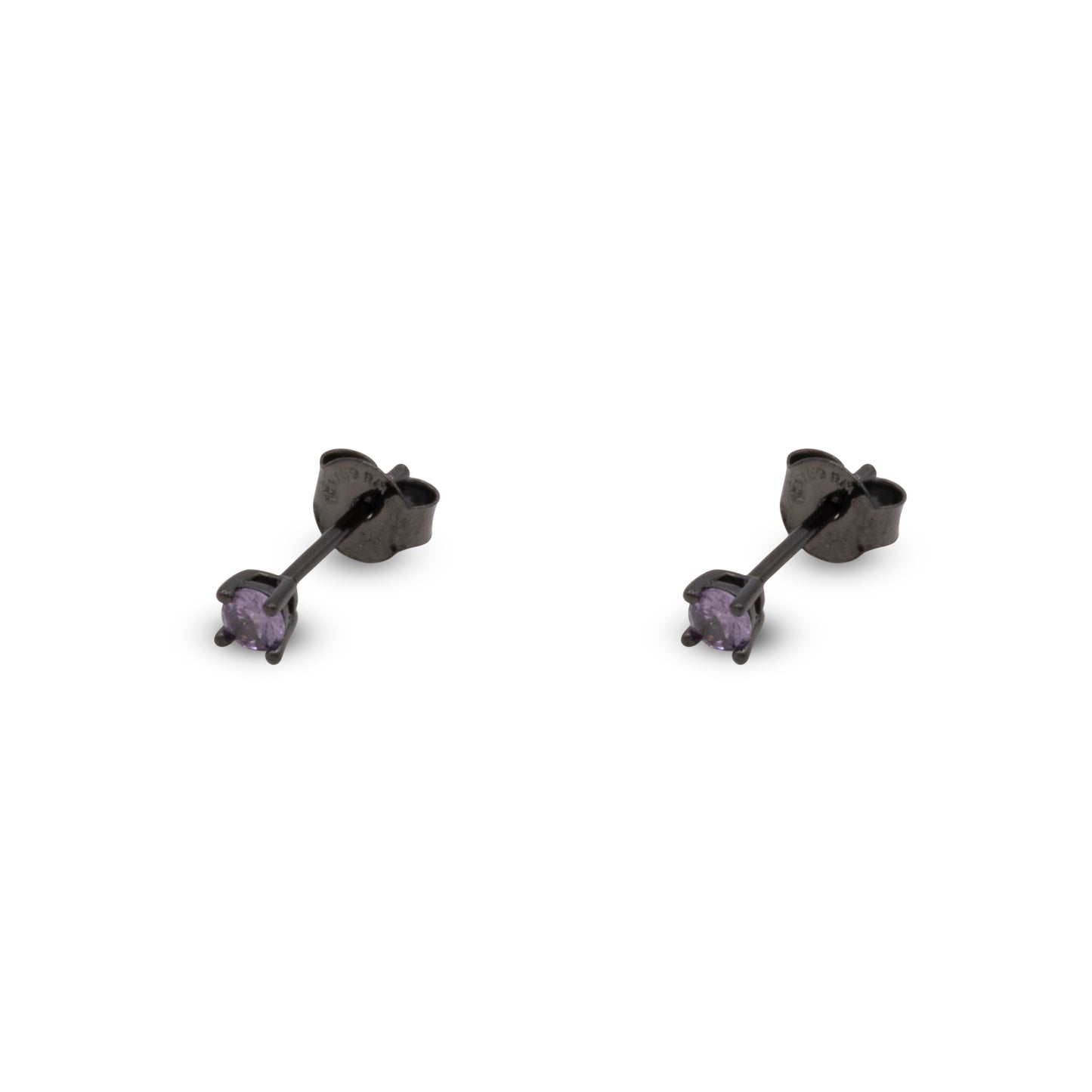 Small Stud Earrings Dilvdò Black Lavender