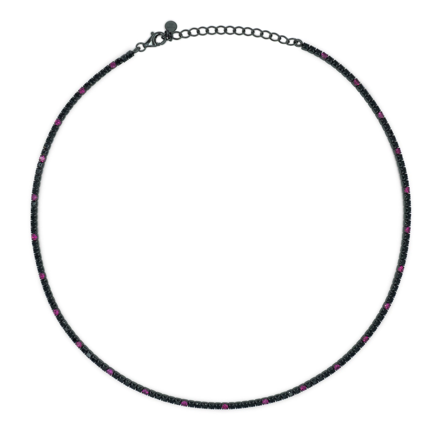 Chocker Dilvdò Tennis Black Black & Red Ruby