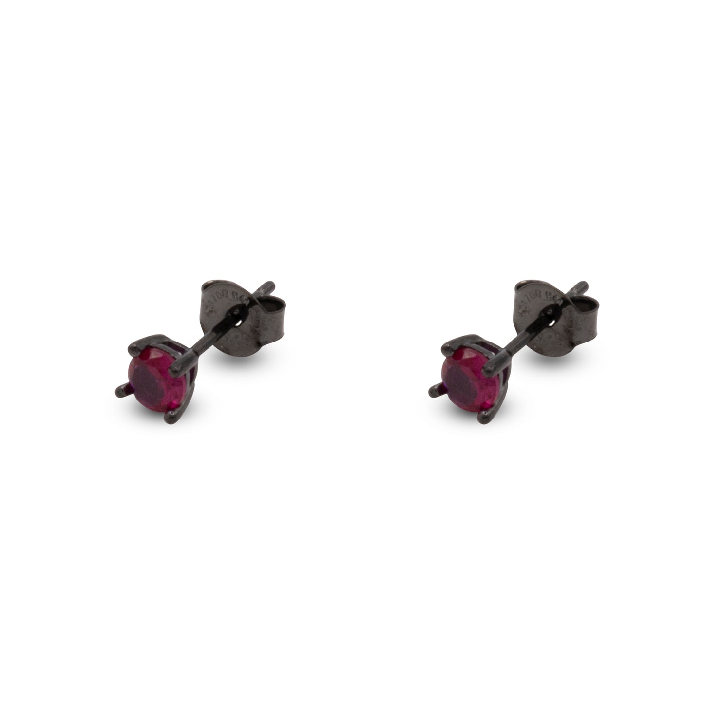 Big Stud Earrings Dilvdò Black Ruby