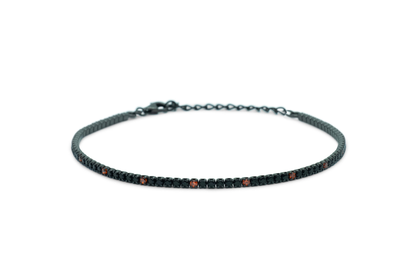 Bracciale Dilvdò Tennis 1.5mm Black Black & Orange