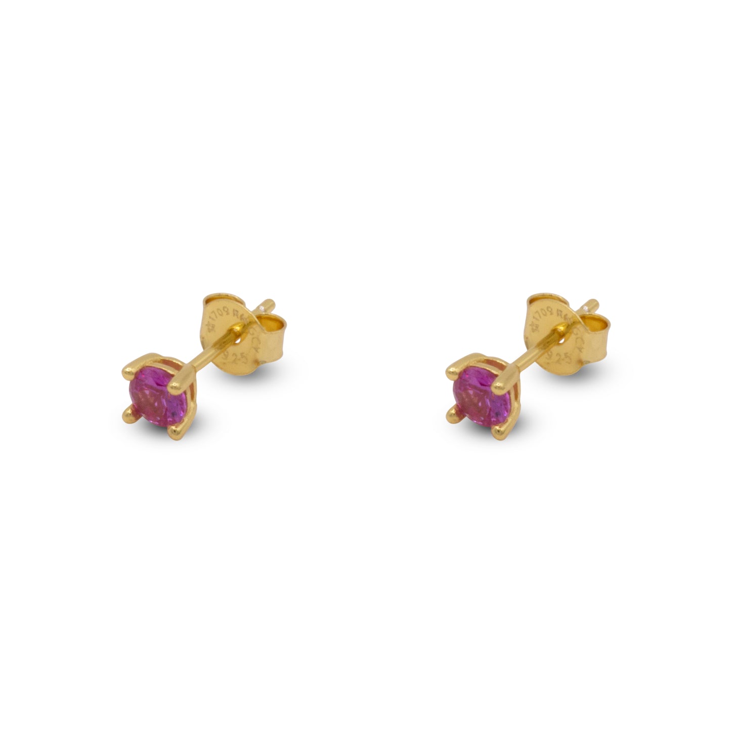 Big Stud Earrings Dilvdò Gold Fucsia