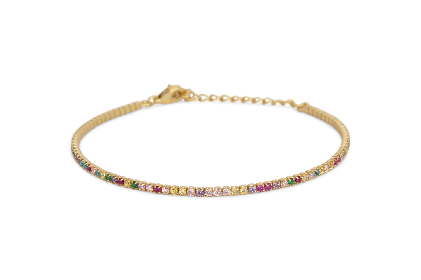 Bracciale Dilvdò Tennis 1.5mm Gold Multicolor