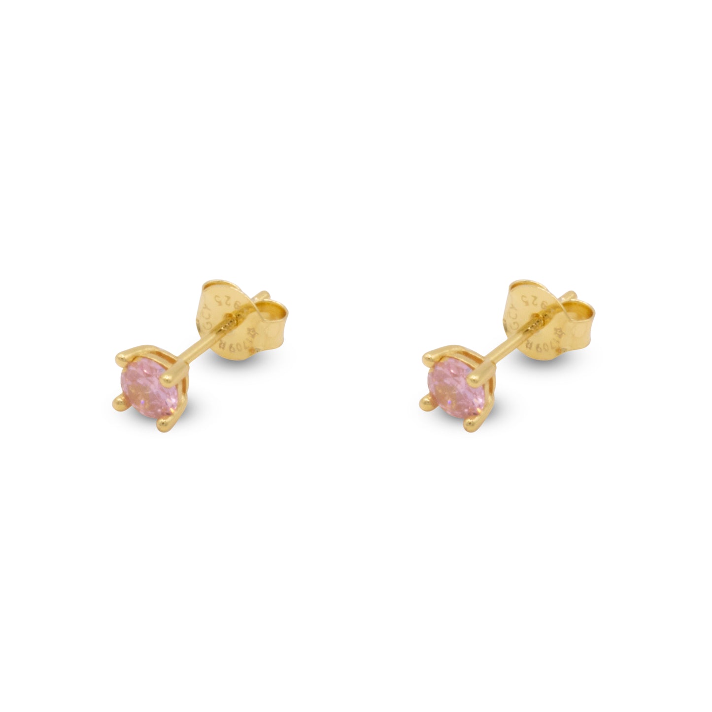 Big Stud Earrings Dilvdò Gold Pink