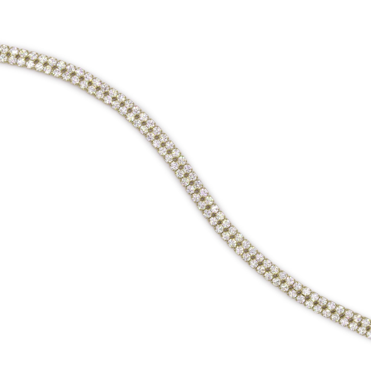 Bracciale Dilvdò Double Tennis Gold White
