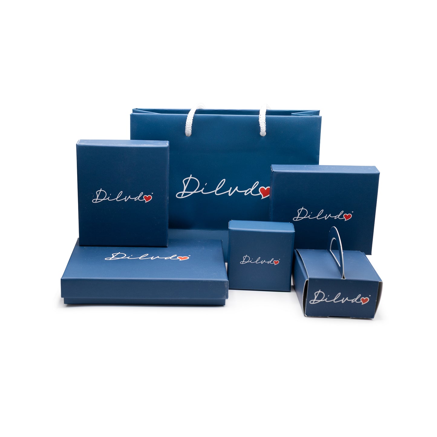 Big Stud Earrings Dilvdò Silver Blue