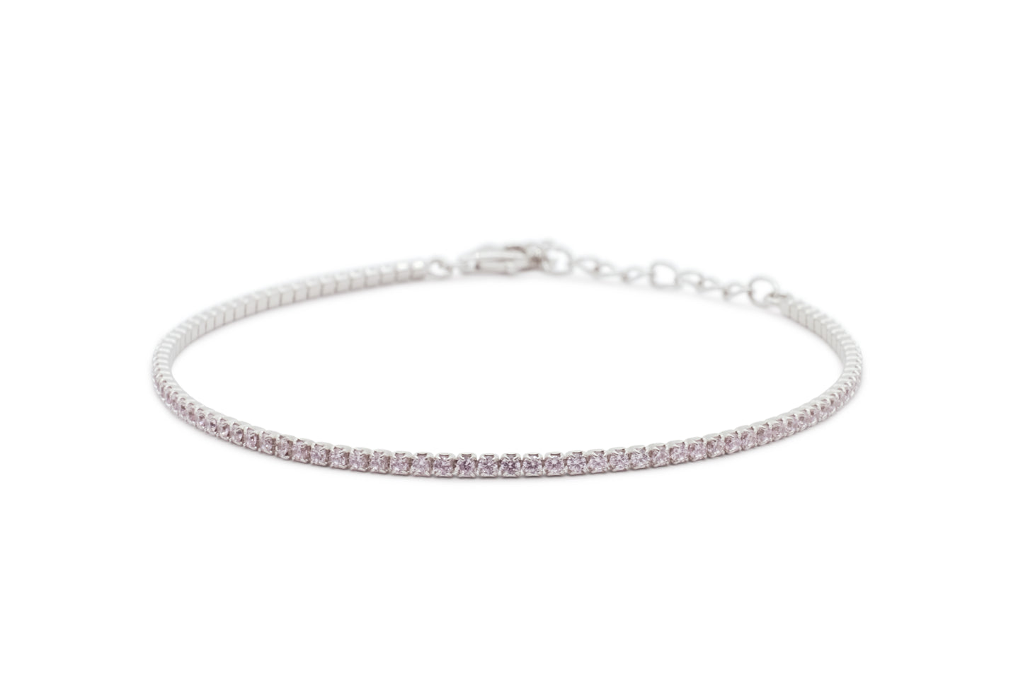 Bracciale Dilvdò Tennis 1.5mm Silver Pink