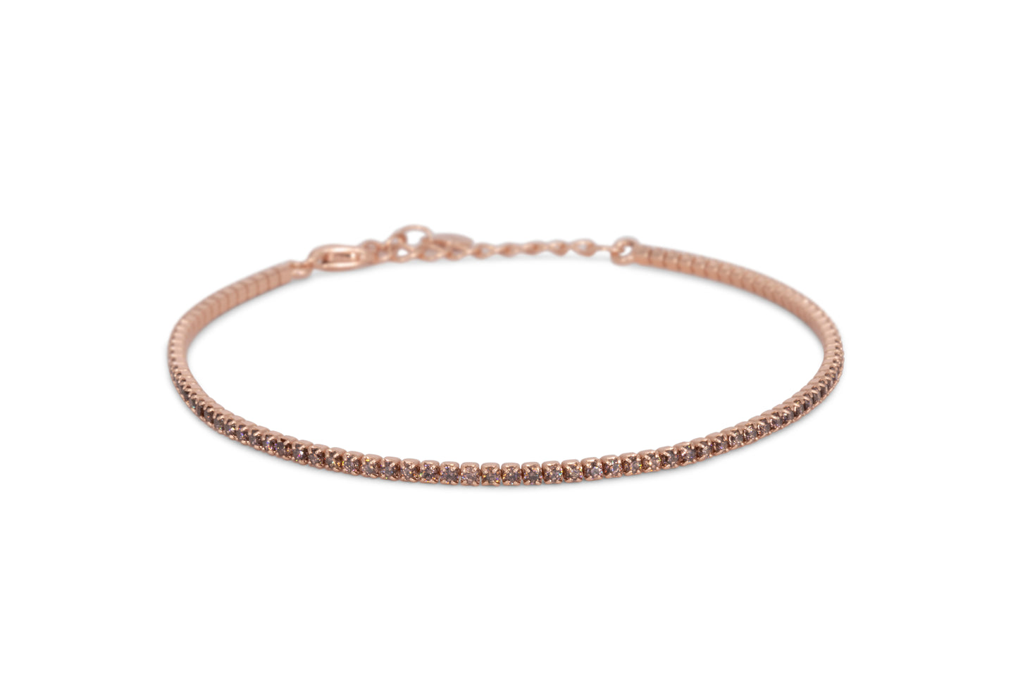 Bracciale Dilvdò Tennis 1.5mm Rosè Brown