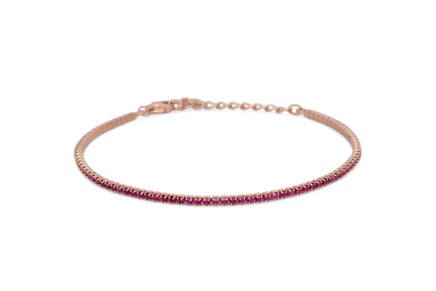 Bracciale Dilvdò Tennis 1.5mm Rosè Ruby