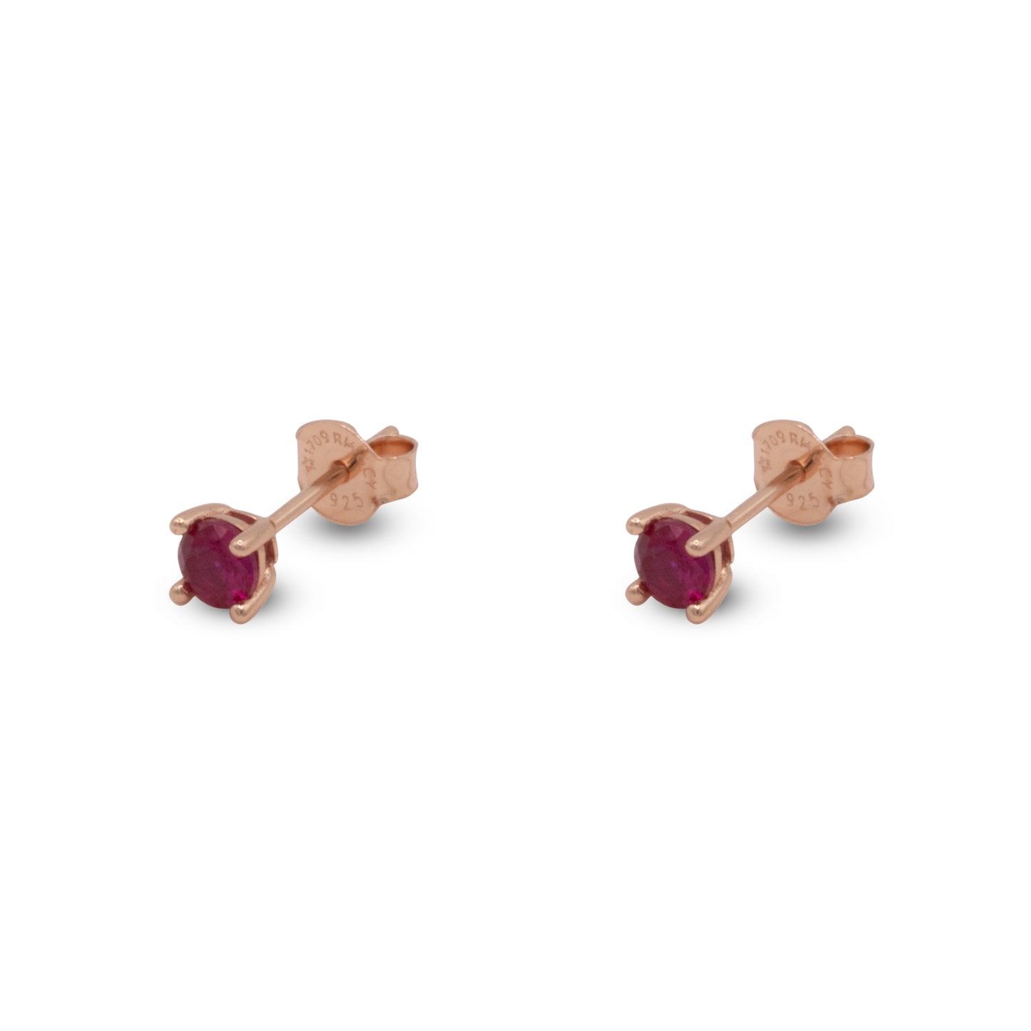 Big Stud Earrings Dilvdò Rosè Ruby