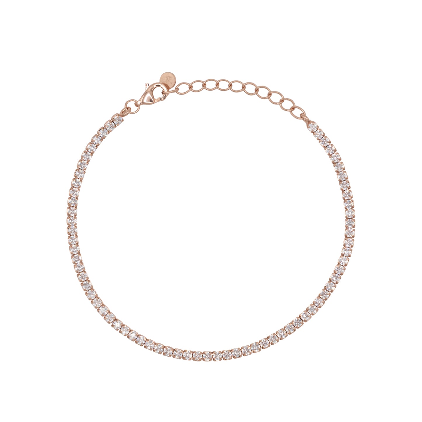 Bracciale Dilvdò Tennis 2mm Rosè White