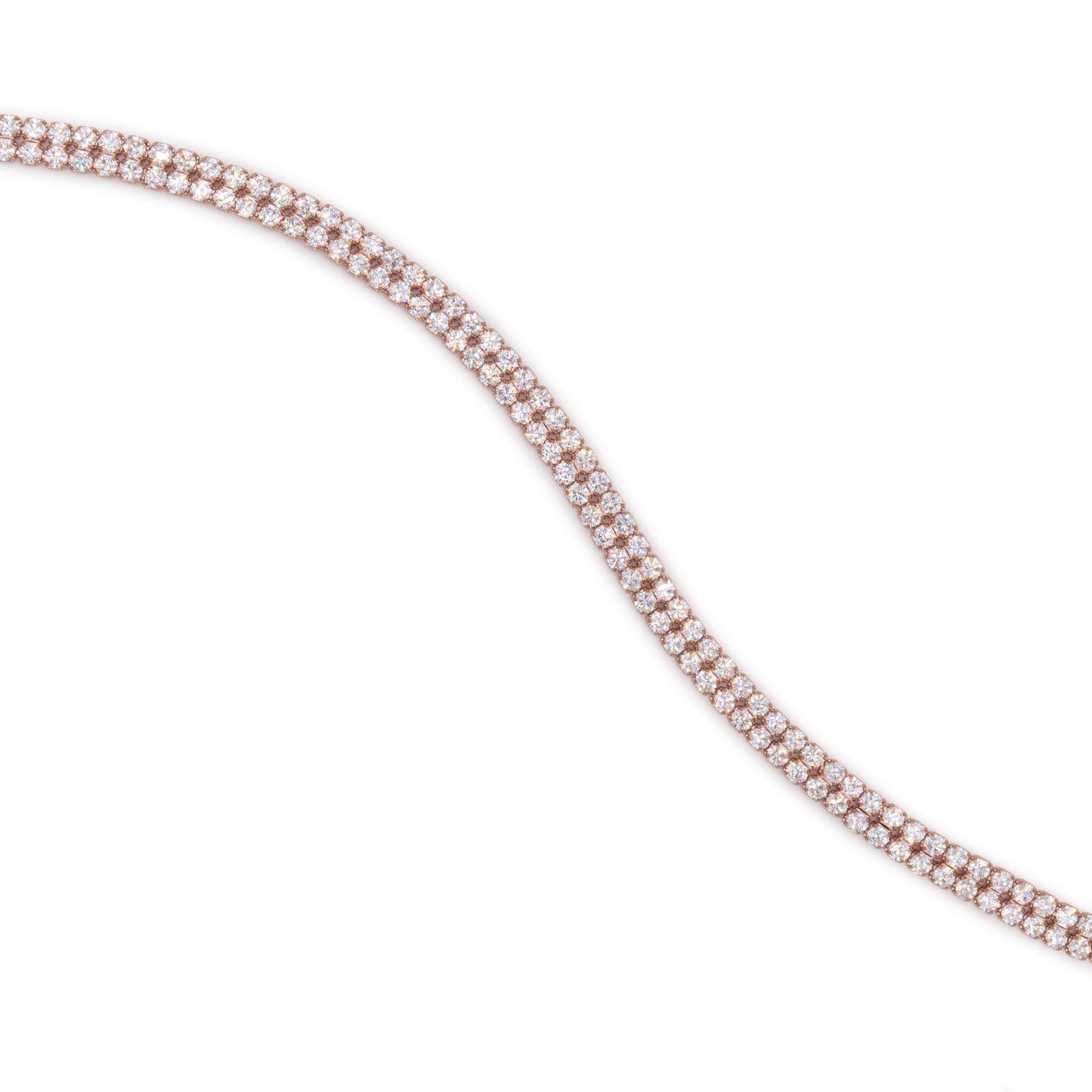 Bracciale Dilvdò Double Tennis Rosè White