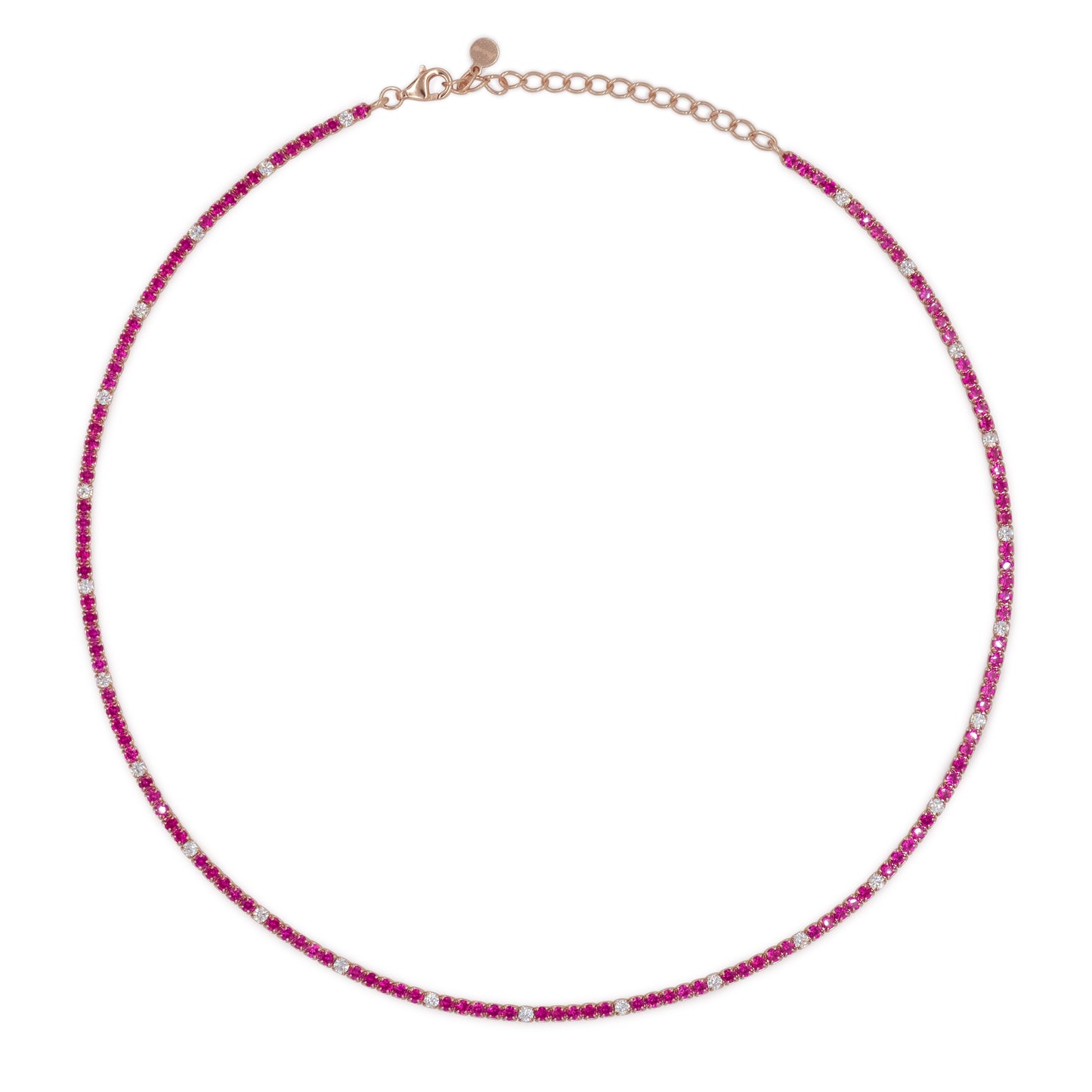 Chocker Dilvdò Tennis Rosè Ruby & White