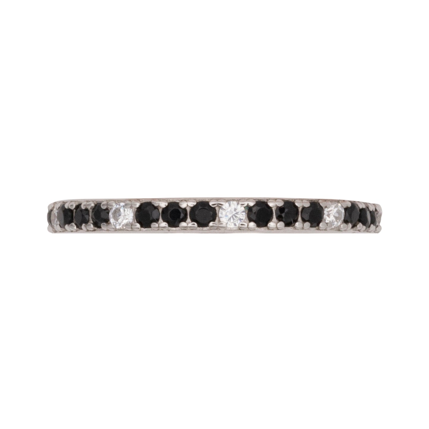 Eternity Ring Dilvdò Silver Black & White