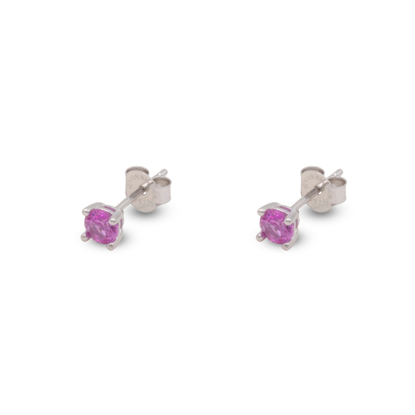 Big Stud Earrings Dilvdò Silver Ruby