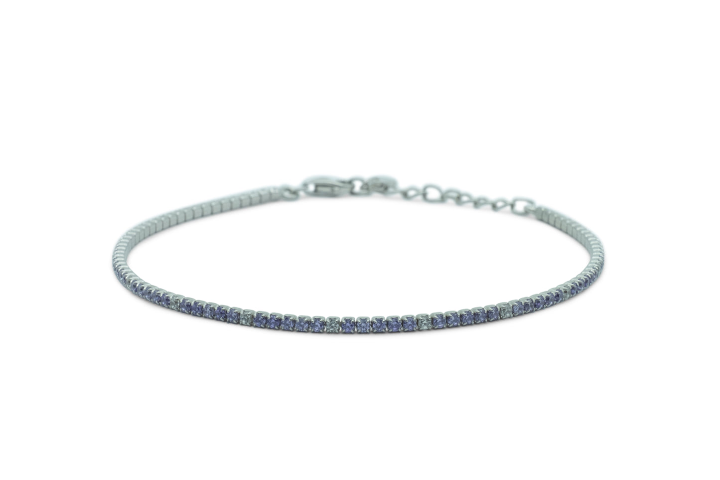 Bracciale Dilvdò Tennis 1.5mm Silver Lavender & White