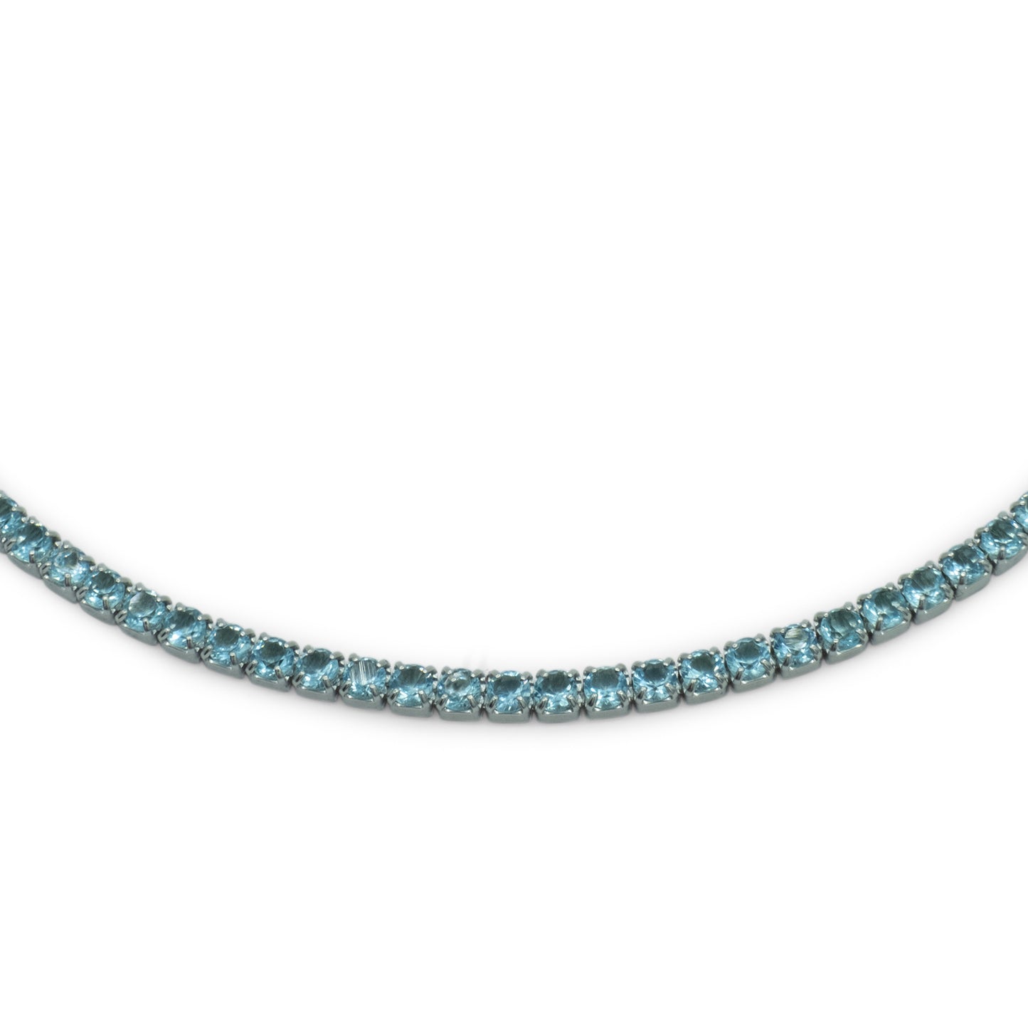Chocker Dilvdò Tennis Silver Turquoise
