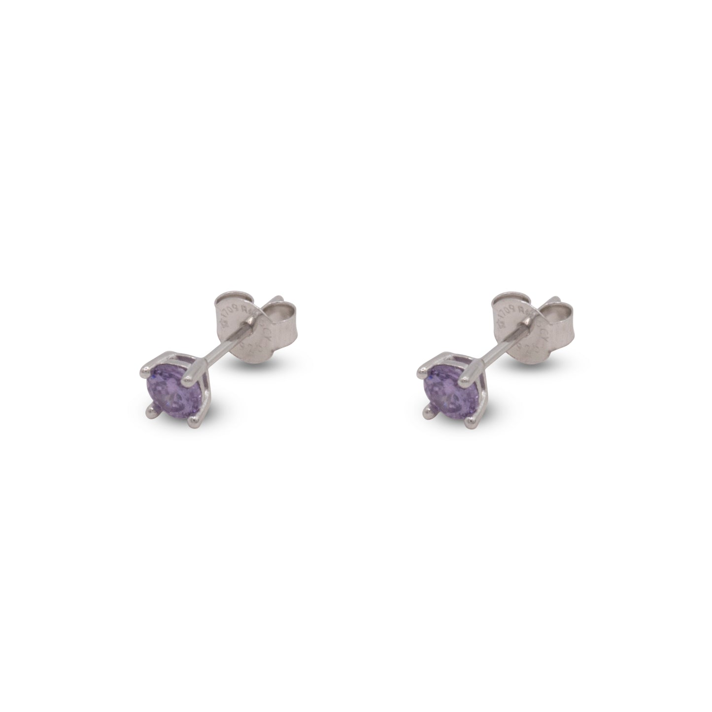 Small Stud Earrings Dilvdò Silver Lavender