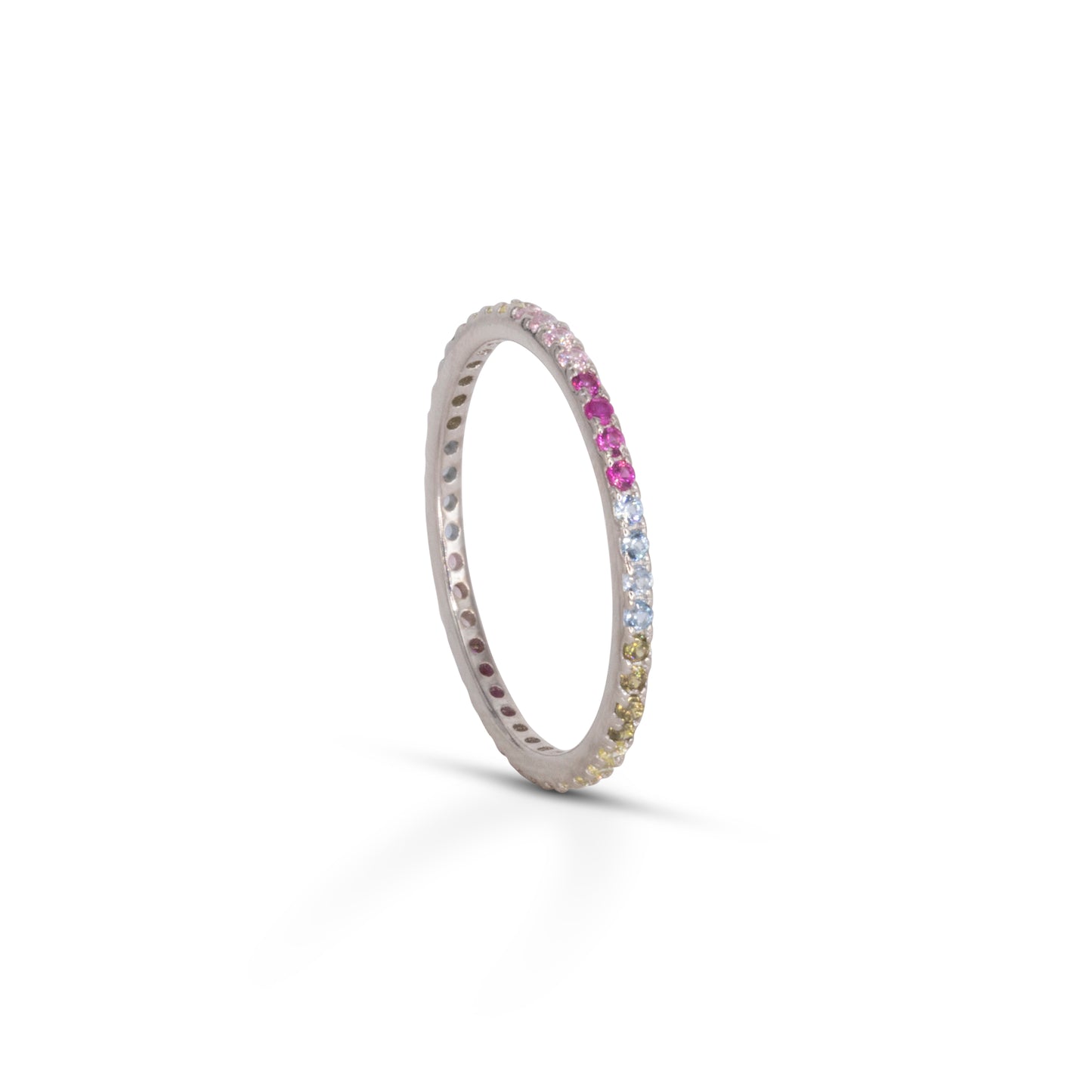 Eternity Ring Dilvdò Silver Multicolor Slim