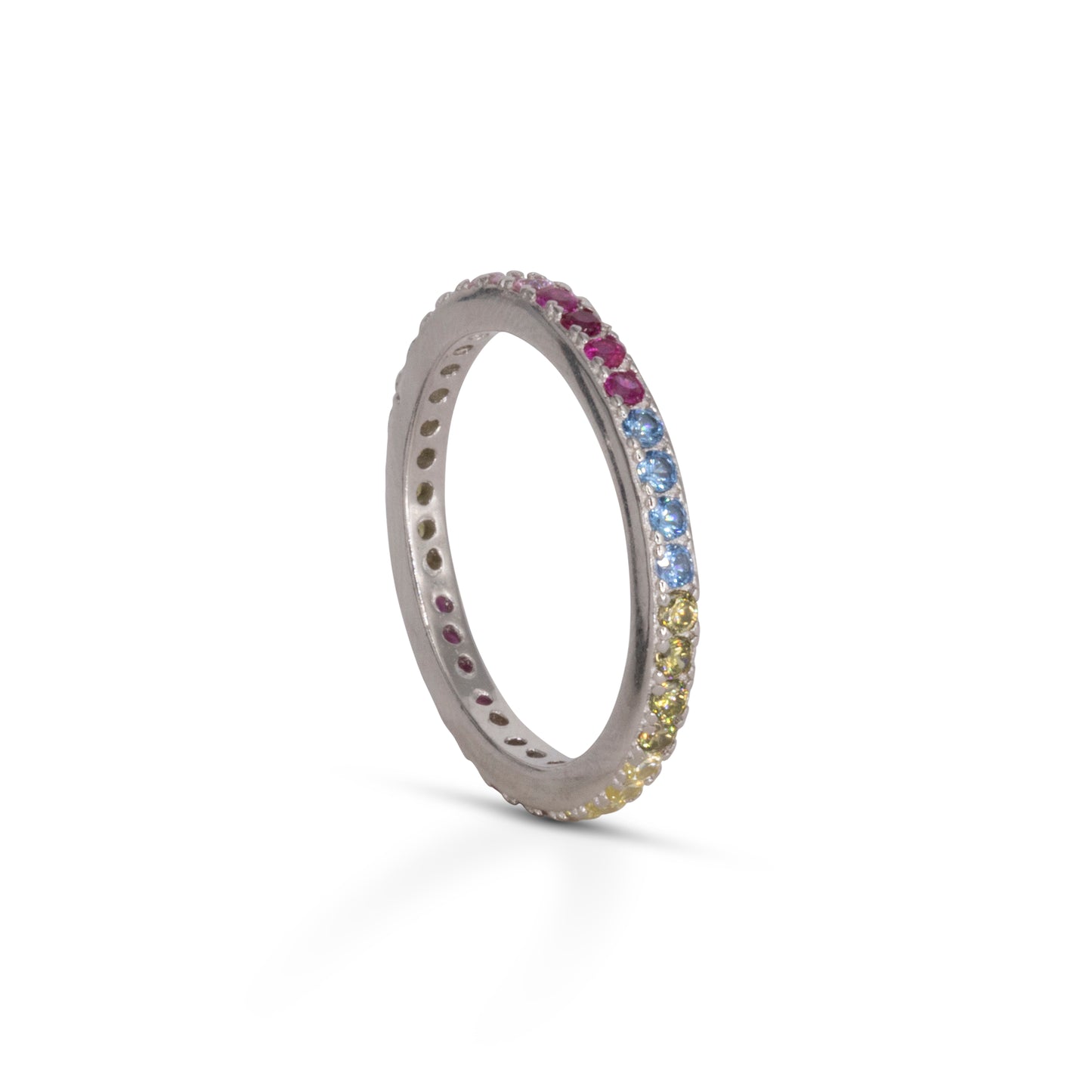 Eternity Ring Dilvdò Silver Multicolor